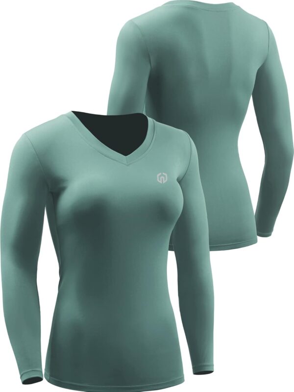 NELEUS Women's 3 Pack Compression Shirts Long Sleeve Yoga Athletic Running T Shirt