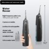 2-1 Oral Clean Kit- Water Dental flosser & Electric Toothbrush Combo- Brushing & Flossing- for Teeth Cleaning and Gum Health (Black)