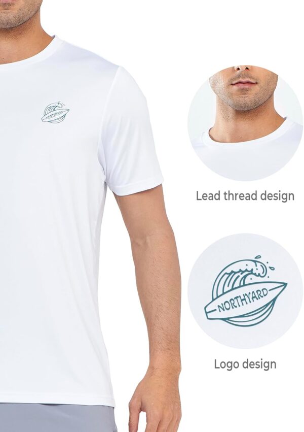 NORTHYARD Men's UPF 50+ Rash Guard T-Shirts Sun Protection UV Quick Dry Short Sleeve Shirts Lightweight Fishing Swim