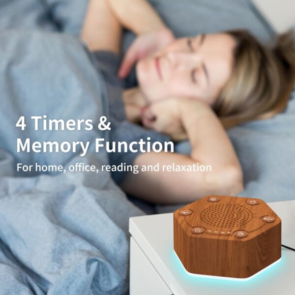 Sound White Noise Machines High Fidelity 30 Unique Non-Looping Soothing Sounds 12 Colors Night Light 4 Timers 10-Level Brightness 32-Level Volume and Memory Function
