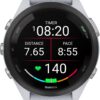 Garmin Forerunner 265S Advanced Multisport Touchscreen Smartwatch, Whitestone | Heart Rate Monitor, Training Stats, Daily Suggested Workouts, Up to 15 Day Battery Life with Signature Gift Bundle