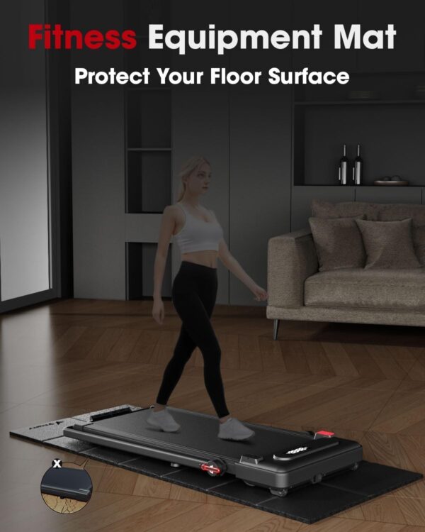 Treadmill Walking Pad Mat for Carpet Floors 72x32'', 1/4“Thick Treadmill Mat for Hardwood Floors,Mat for Under Treadmill/Bike Carpet,Foldable Exercise Equipment Mat,Non-Slip,Noise&Shock Reduction