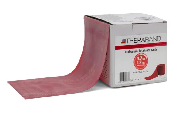 61Cr3hDgxtL._SL1500_.jpg THERABAND Resistance Bands, 50 Yard Roll Professional Latex Elastic Band For Upper & Lower Body & Core Exercise, Physical Therapy, Pilates, At-Home Workouts, & Rehab, Red, Medium, Level 3