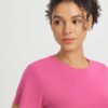 BALEAF Women's Open Back Workout Tops Short Sleeve Crop Yoga Shirts Lightweight Athletic Gym Exercise T-Shirts