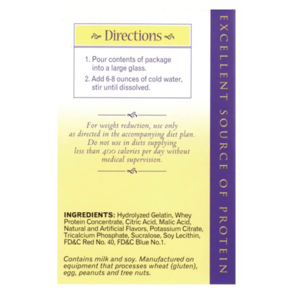 FITWISE - High Protein Diet Fruit Drink - 15g Protein - Low Calorie - Low Carb - Low Sugar - Fat Free, Ideal Protein Compatible, 7 Servings Per Box (Cran Grape)