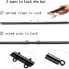 Black Spreader Pilates Exercise bar, Restore Pilates Bar with 4 Adjustable Strap, Exercise Guide, Home Yoga Training Fitness Gear, Stretching Exercise Tools