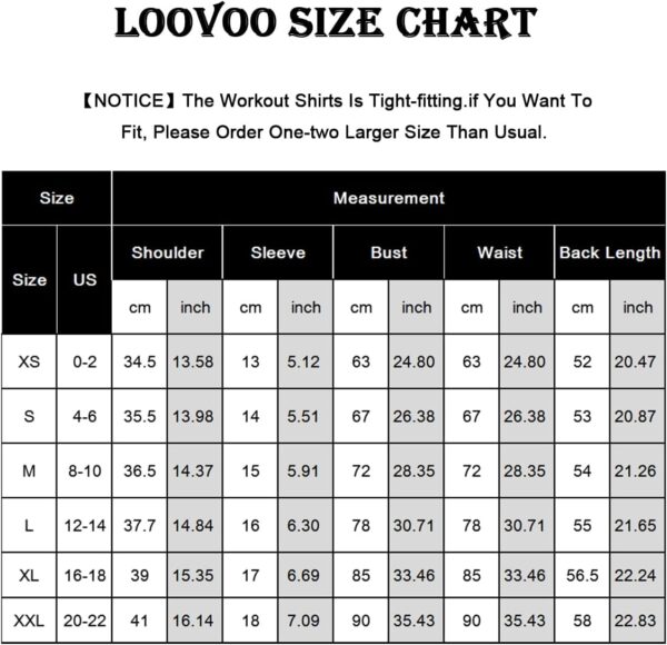 Loovoo Women Workout Shirts 1/2/3 Pack Athletic Compression Tee Dry Fit Yoga Gym Basic Tops