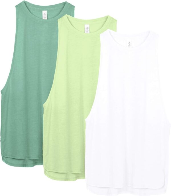 icyzone Women's Racerback High Neck Workout Athletic Yoga Muscle Tank Tops