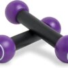 Zumba 2.5 lb Dumbbells Set of 2 - Hand Weights for Women, Dumbbells for Women at Home, Workout Weights Dumbbells Set, Purple Exercise Weights - Small Weights for Women, At Home Fitness