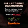 Jacked Factory Burn-XT Max - High-Performance Thermogenic Fat Burner & Appetite Suppressant for Weight Loss w/PurCaf Organic Caffeine, MitoBurn, Green Tea, Acetyl L Carnitine & More - 90 Capsules