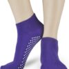 Pilates Ballet Barre Yoga Socks - Elutong 4 Pack Non Skid Slip Sticky Grippers Socks for Women
