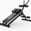 Bigzzia Ab Machine, Ab Workout Equipment Machine for Stomach Workout Foldable Abdominal Trainer for Home Gym Adjustable Ab Exercise Bench Crunch Machine for Core Abdomen