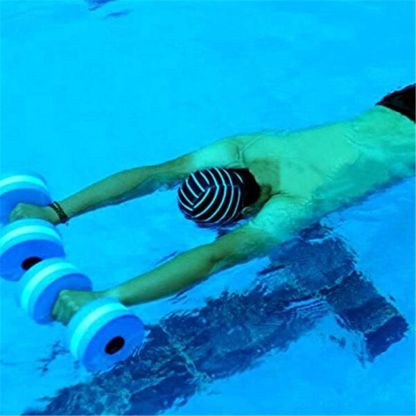 AquaFitness Set of 2 Foam Dumbbells for Swimming Pool Exercise, Sports Aquatic Workout Equipment