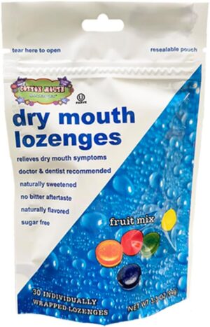 Dry Mouth Relief Fruit Mix 3.3oz Bag (1 Bag) | Relieves Dry Mouth & Increases Saliva Production, Sugar Free, Gluten Free, Delicious Fruit Flavor, Individually Wrapped, 30 Ct