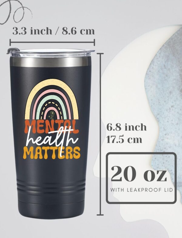 Onebttl Mental Health Gifts Therapist Gifts for Women Men, Psychiatric Nursing Gifts,20 oz Travel Mug Tumbler, Inspirational Gifts for Friend, Colleagues, Coworkers