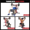 SPART Leverage Gym Machine, Multifunction Strength Training Workout Station, Plate Loaded Lever Gym with Multi Bench Press for Chest, Shoulder, Back, Core, Leg, Full Body Workout Machine for Home Gym