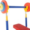 Hey! Play! Kids Weight Bench Set - Toddler Gym for Beginner Exercises and Weightlifting with Leg Press and Barbell - Toys for Ages 3 and Up Medium
