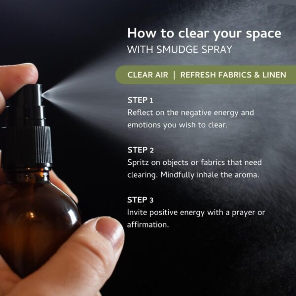 Palo Santo & White Sage Smudge Spray by Aromafume | 1 x 100ml / 3.38 fl oz l Aromatherapy | With Essential oils | Room Linen Spray | Natural Air freshners for home | Spiritual Meditation Accessories