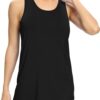 Bestisun Workout Yoga Athletic Shirts Racerback Long Tank Tops Loose fit for Women