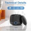 Ultrasonic Retainer Cleaner, 45kHz Denture Cleaner Machine, 5min and 10min Modes with Rechargable Top Cover, 200ml Dental Cleaning Pod, MouthGuard Cleaner for Aligner NightGuard Jewelry(Black)