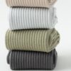 Pilates Yoga Socks with Grips for Women - Crew Length Ballet Barre Socks - Sticky Workout Hospital Socks