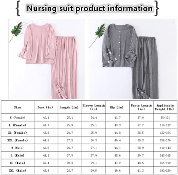 Bedridden Patient Clothing,Cotton Patient Nursing Suit,Tear Away Pants,Incontinence Dialysis