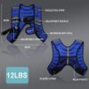 Weighted Vest for Women Men Kids, 6lbs/12lbs/4-10lbs Adjustable Weight Vest with Reflective Stripes, Upgrade Strength Training Vest for Running, Body Workout, Jogging, Cadio, Walking