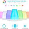 Homeweeks Diffusers, 100ml Colorful Essential Oil Diffuser with Adjustable Mist Mode, Auto Off Aroma for Bedroom/Office/Trip (100 ML 1 Pack)