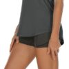 icyzone Workout Tank Tops for Women - Athletic Yoga Tops Open Back Strappy Running Shirts (Pack of 2)