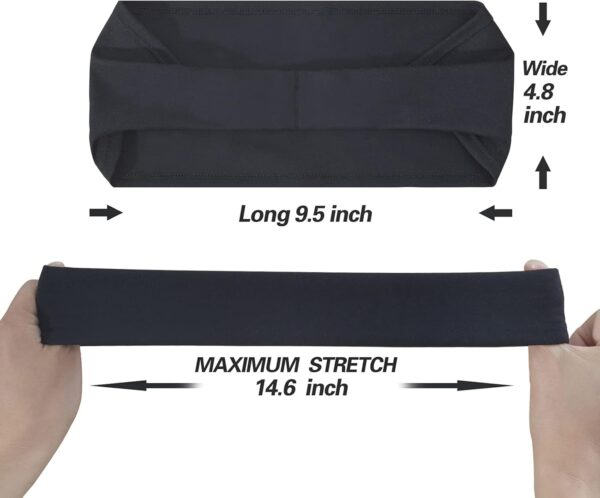 Mens Running Headband,5Pack,Mens Sweatband Sports Headband for Running,Cycling,Basketball,Yoga,Fitness Workout Stretchy Unisex Hairband