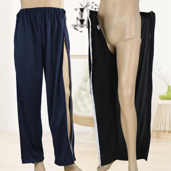 DEEYOTA Bedridden Patient Gown,Full-Open Zipper Patient Gown,Post-Operative Nursing Pants,Hospitalization/Home Care Gown