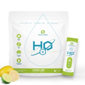 Cellutrex® H2O Electrolytes - Lemon Lime | Zero Sugar Electrolyte Powder Drink Mix | Natural Salt, Non-GMO Electrolytes for Workouts, Fasting, Wellness, and Travel | 20 Easy-Open Stick Packs