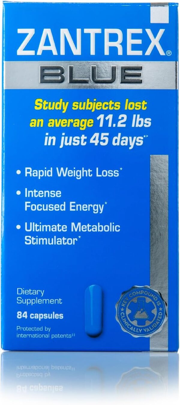 Zantrex Blue - Weight Loss Supplement Pills - Weight Loss Pills - Weightloss Pills - Dietary Supplements for Weight Loss - Lose Weight Supplement - Energy and Weight Loss Pills - 84 Count