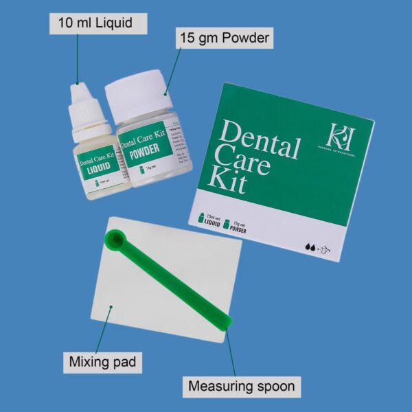 KI Zinc Oxide Eugenol Cement Dental Care Kit Glue for Crowns & Bridges Filling