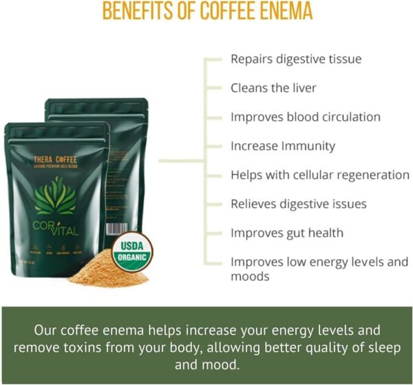 1lb Coffee Enema - Organic Enema Coffee - Best Organic Coffee for Enema - Gerson Approved Therapy Roast Coffee Detox Cleanse - Liver Cleanse Detox & Repair - Mold Free Coffee Colon Cleanse