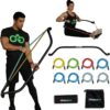 Gorilla Bow Original Portable Home Gym Resistance Bands and Bar System for Travel, Fitness, Weightlifting and Exercise Kit, Full Body Workout Equipment Set