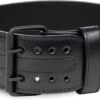 Gymreapers Weightlifting Belt 6MM Genuine Leather - Double Prong Power Belt Heavy Duty 4-Inch Wide - Strong, Stabilizing Back Support For Deadlifts, Squats Powerlifting
