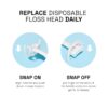 REACH Ultraclean Access Flosser Refill Heads, Mint, Plaque Remover for Teeth, Shred Resistant, for Hard to Reach Areas, Oral Care, PFAS Free, for Adults & Kids, 6 Pack, 28 Count