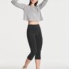 Real Essentials 4 Pack: Women's Dry-Fit Long Sleeve Petal Back Crop Top - Athletic Cropped Tee (Available in Plus Size)