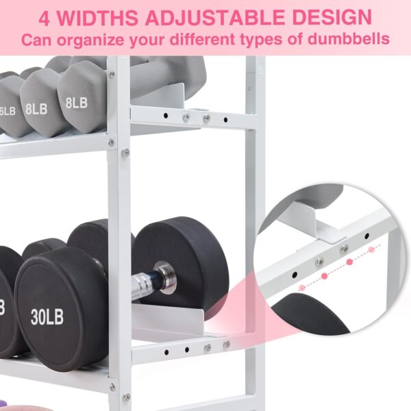 56'' Taller Home Gym Storage Organizer, Yoga Mat Storage Rack with Hanging Board, Exercise Workout Equipment Storage Stand for Home Gym, Dumbbell Holder Kettlebell Rack with Wheels and Hooks