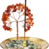 Incense Holder for Sticks, Healing Crystal Stone Money Tree Incense Burner, Ash Catcher for Yoga, Meditation and Home Decor