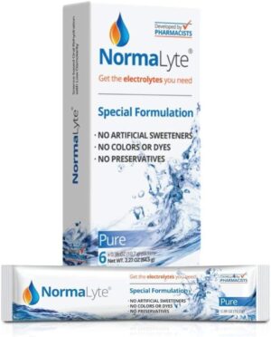NormaLyte Oral Rehydration Salts- Pack of 6 (Pure) | Electrolyte Powder, Energy Supplements, Electrolytes Powder Packets, Potassium Supplement, Hydration Powder, No Preservatives, Vegan, Dehydration