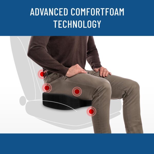 Everlasting Comfort Doctor Recommended Memory Foam Seat Cushions for Office Chairs - HSA FSA Eligible Tailbone Pain Relief Cushion, Sciatica & Back Support, Office Chair Cushion & Car Seat Cushion