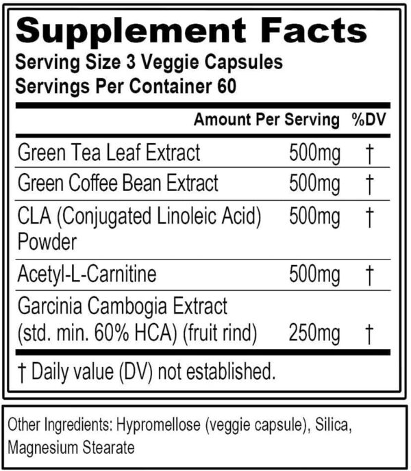 EVL Weight Loss Support Pills - Premium Multipurpose Appetite Metabolism and Fat Loss Support for Men and Women - LeanMode with Green Coffee Bean Extract CLA and Garcinia Cambogia - 60 Servings