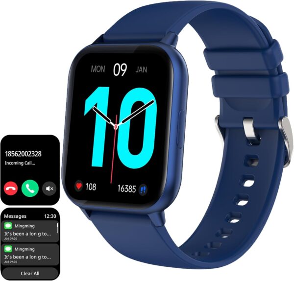 Smart Watch (Answer/Make Call), 1.9" Smartwatch Fitness Tracker for Android and iOS Phones with Heart Rate Sleep Tracking, Multi Sport Modes, Blood Oxygen, Ai Voice Control,Fitness Watch for Women Men