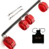 Black Spreader Pilates Exercise bar, Restore Pilates Bar with 4 Adjustable Strap, Exercise Guide, Home Yoga Training Fitness Gear, Stretching Exercise Tools