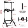 Sportsroyals Power Tower Pull Up Dip Station Assistive Trainer Multi-Function Home Gym Strength Training Fitness Equipment 440LBS