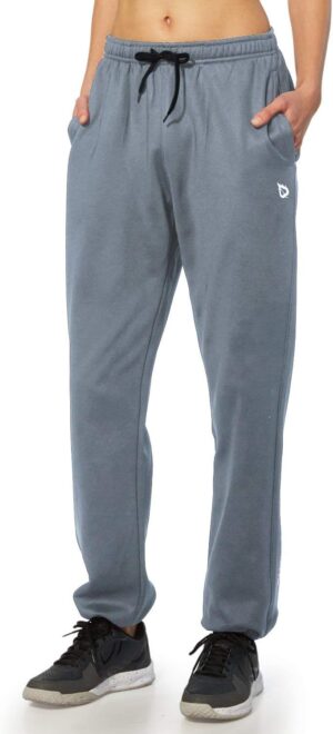 BALEAF Women's Fleece Pants Winter Running Gear with Zipper Pockets Athletic Joggers Adjustable Ankle Track Pants