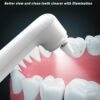 Tooth Polisher, Rechargeable Tooth Whitening Kit for Teeth Cleaning and Whitening, with 3 Tooth Polish Paste and 5 Brush Heads, LED Light, Easy to Use at-Home Personal Dental Care Kit