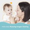 Papablic 40-Pack Baby Tongue Cleaner, Baby Oral Cleaner, Disposable Baby Mouth Cleaner Newborn, Upgrade Gum Cleaner with Paper Handle for Babies and Infants Ages 0-2 Years